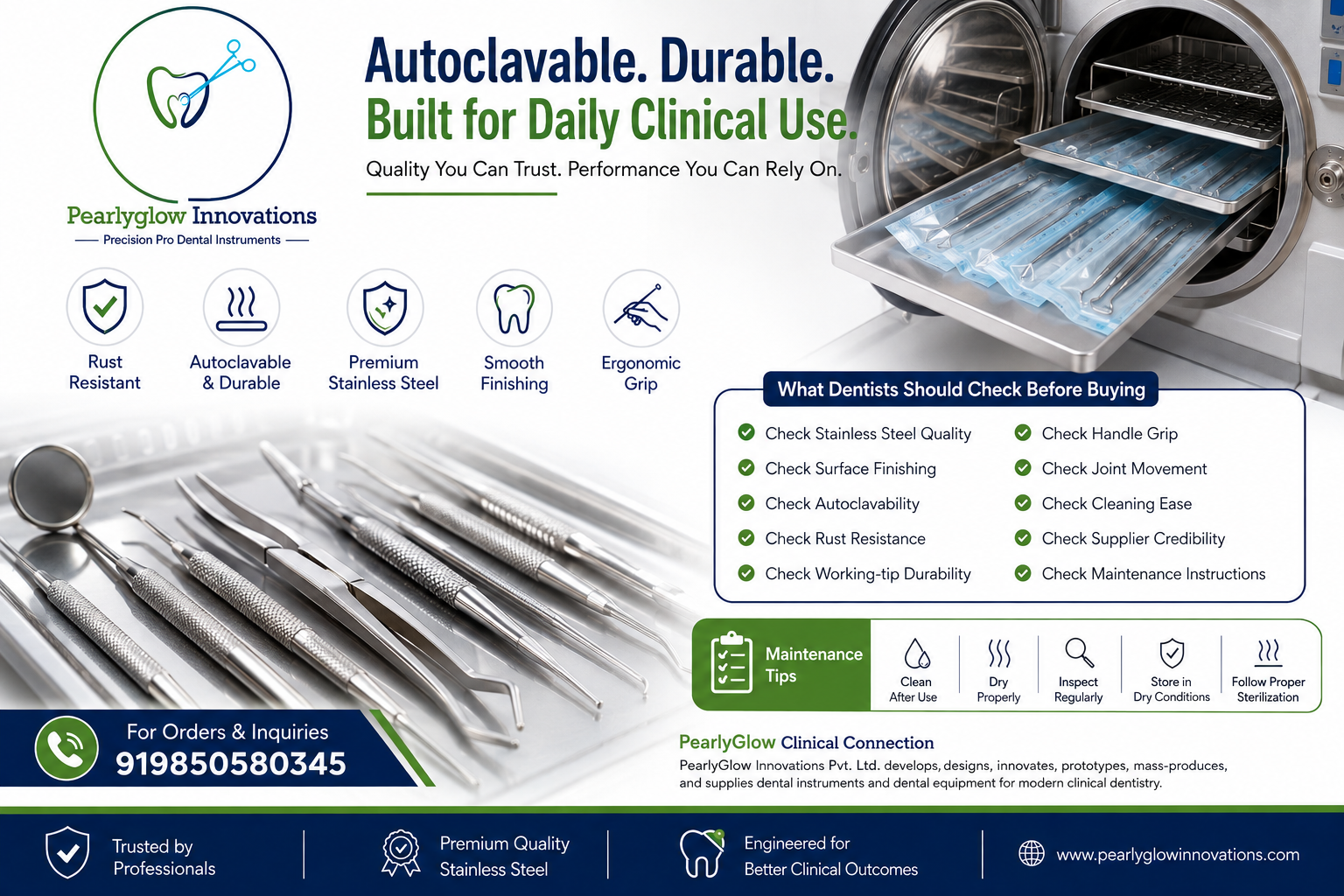 Autoclavable Stainless Steel Dental Instruments: What Dentists Should Know Before Buying
