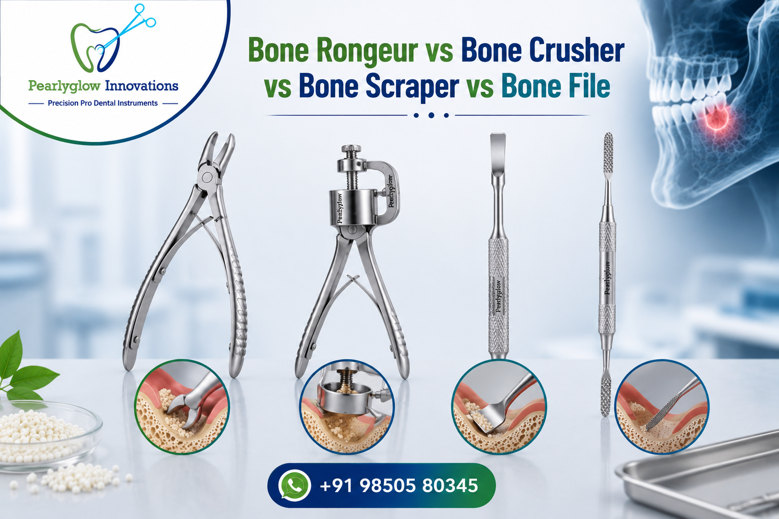 Bone Rongeur vs Bone Crusher vs Bone Scraper vs Bone File