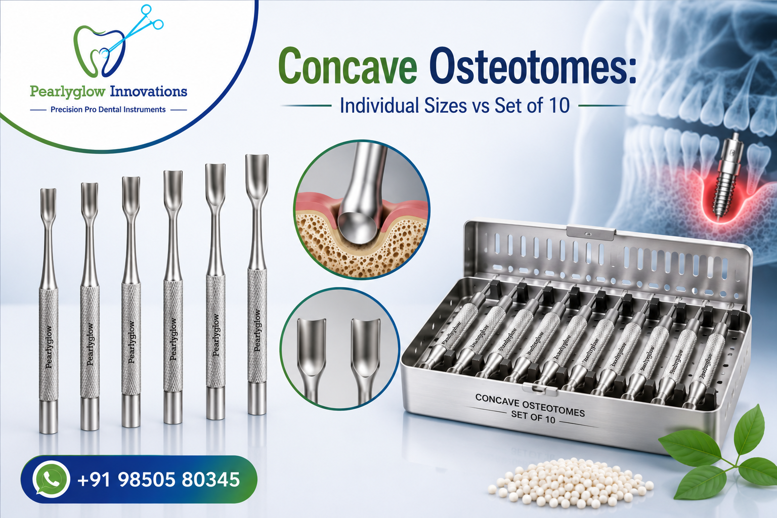 Concave Osteotomes: Individual Sizes vs Set of 10.