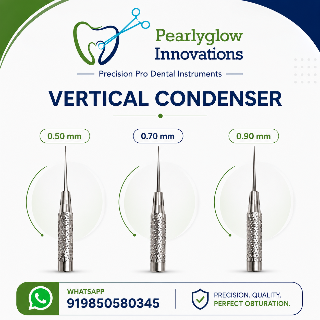 Vertical Condensers 0.50, 0.70 and 0.90 mm: Selection Guide.