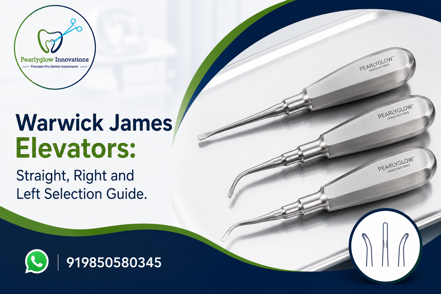 Warwick James Elevators: Straight, Right and Left Selection Guide.